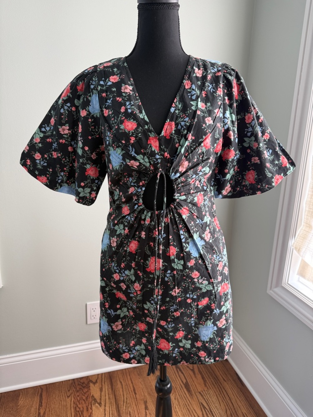 Maeve Black Floral Motif Dress